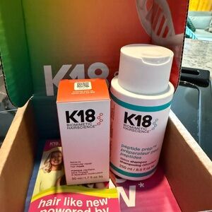 K18 Peptide Prep Detox Shampoo & Leave-In Molecular Repair FULL SIZE /NEW IN BOX